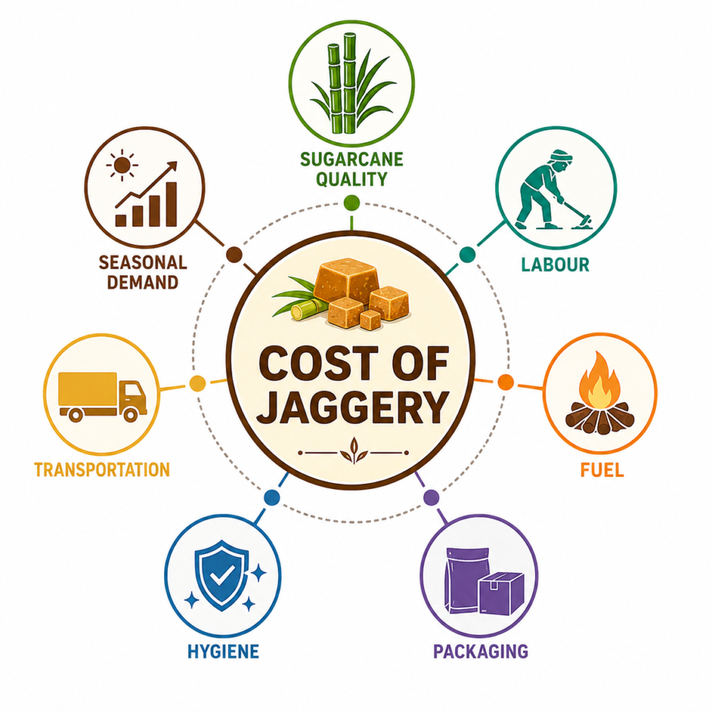Major factors affecting jaggery price and quality