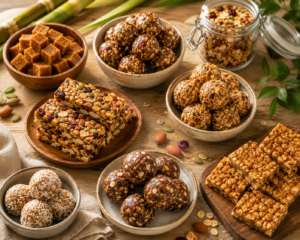 prepare homemade snacks woth cube jaggery