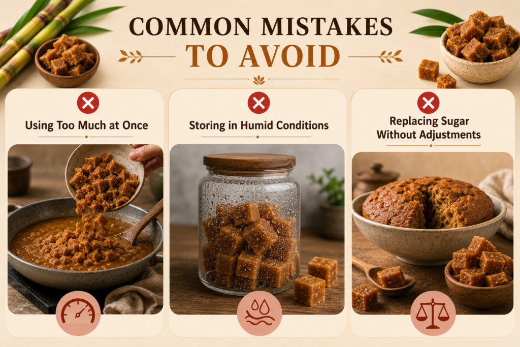 common mistakes for cube jaggery